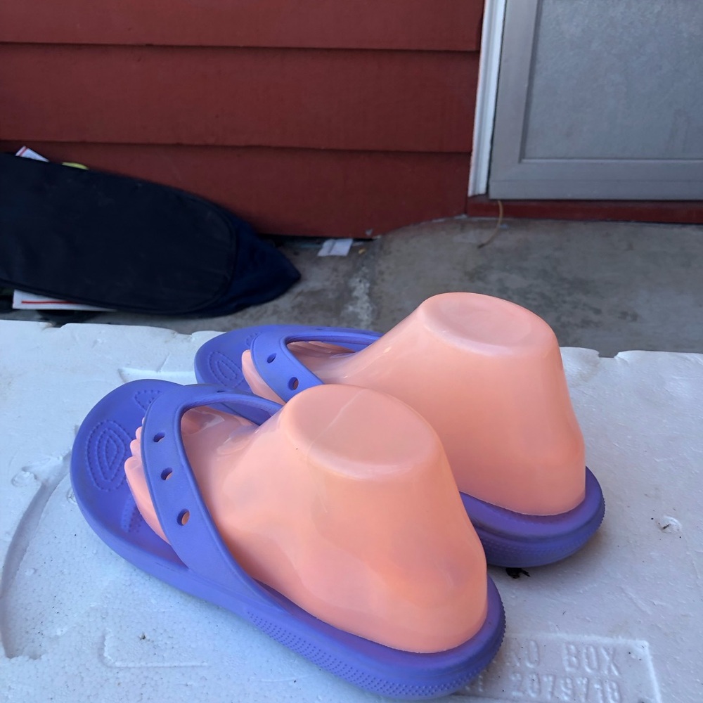 Crocs Classic Women’s Flip Flops Solid Digital Violet Size W9 - Picture 8 of 16